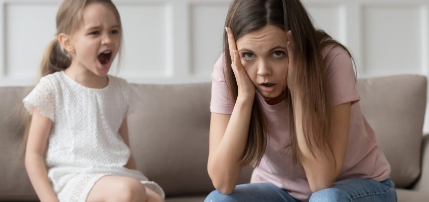 Child having a tantrum.